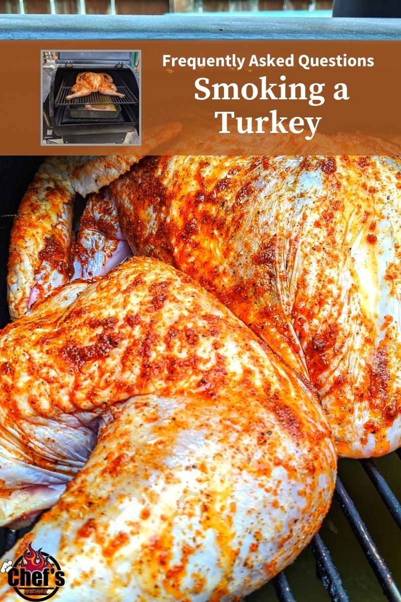 Turkey on the smoker grill grates