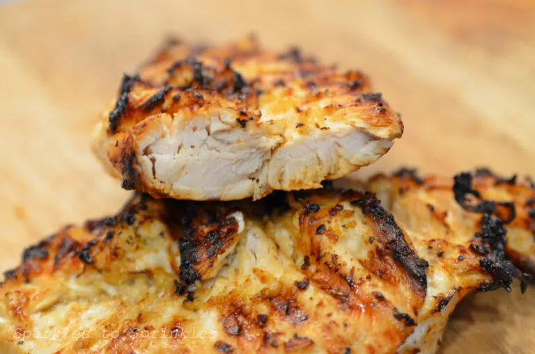 Slicked chicken breast