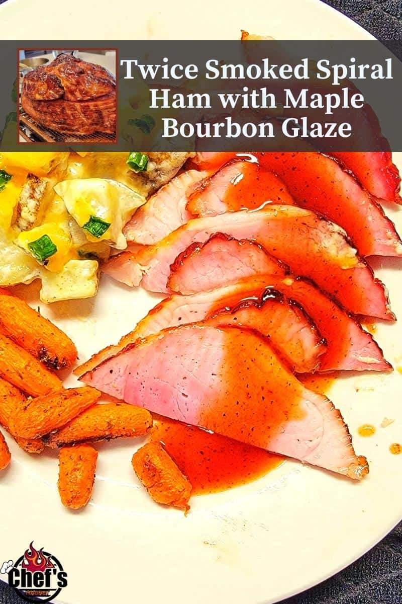 Smoked Spiral Ham with a Maple Bourbon Glaze - Hey Grill, Hey