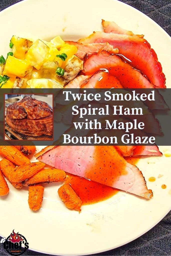 Twice Smoked Spiral Ham with Maple Bourbon Glaze Pinterest Pin