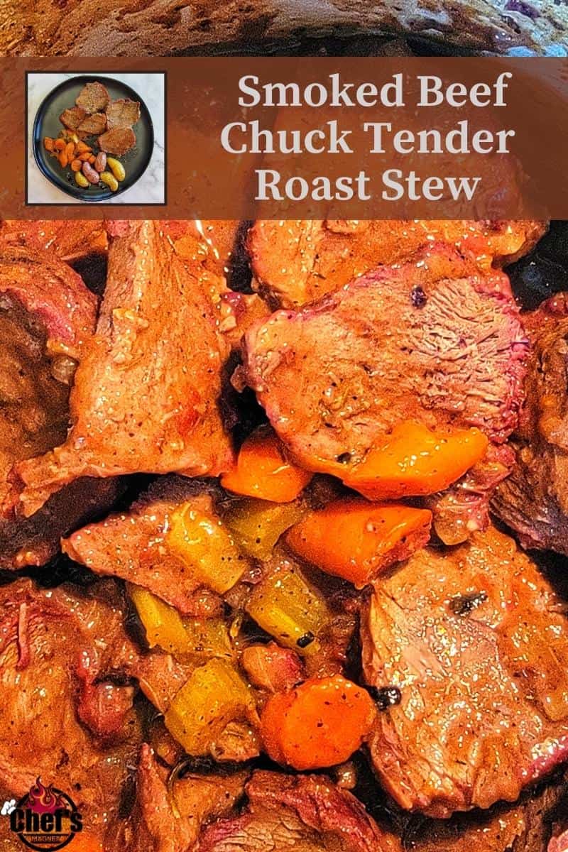 Beef roast sliced in stew