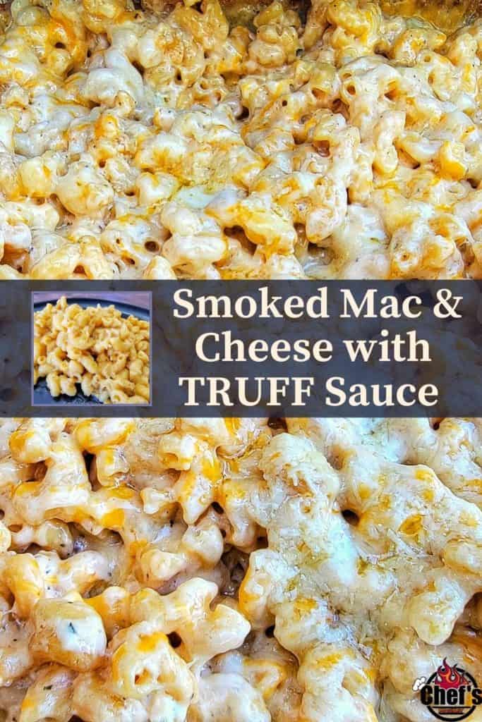 Smoked Mac and Cheese with TRUFF Sauce Pinterest pin