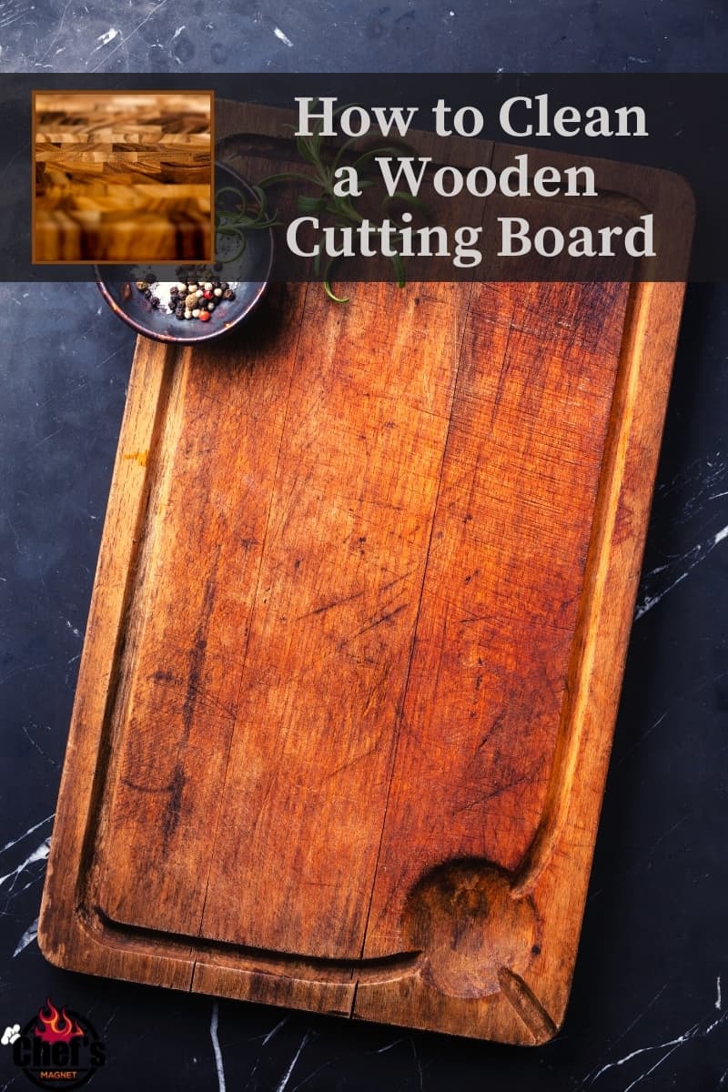 Wood cutting boards on dark background