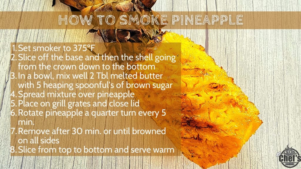 Steps for smoking a pineapple with brown sugar glaze