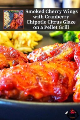 Smoked Cherry Chicken Wings with Cranberry Glaze