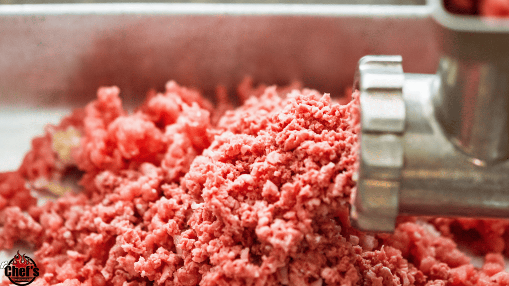 Grinding meat for burgers